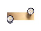 2er Wand- und Deckenleuchten FRIDA L: ca. 24 cm schwarz - GU10, IP20, 40W, 230V