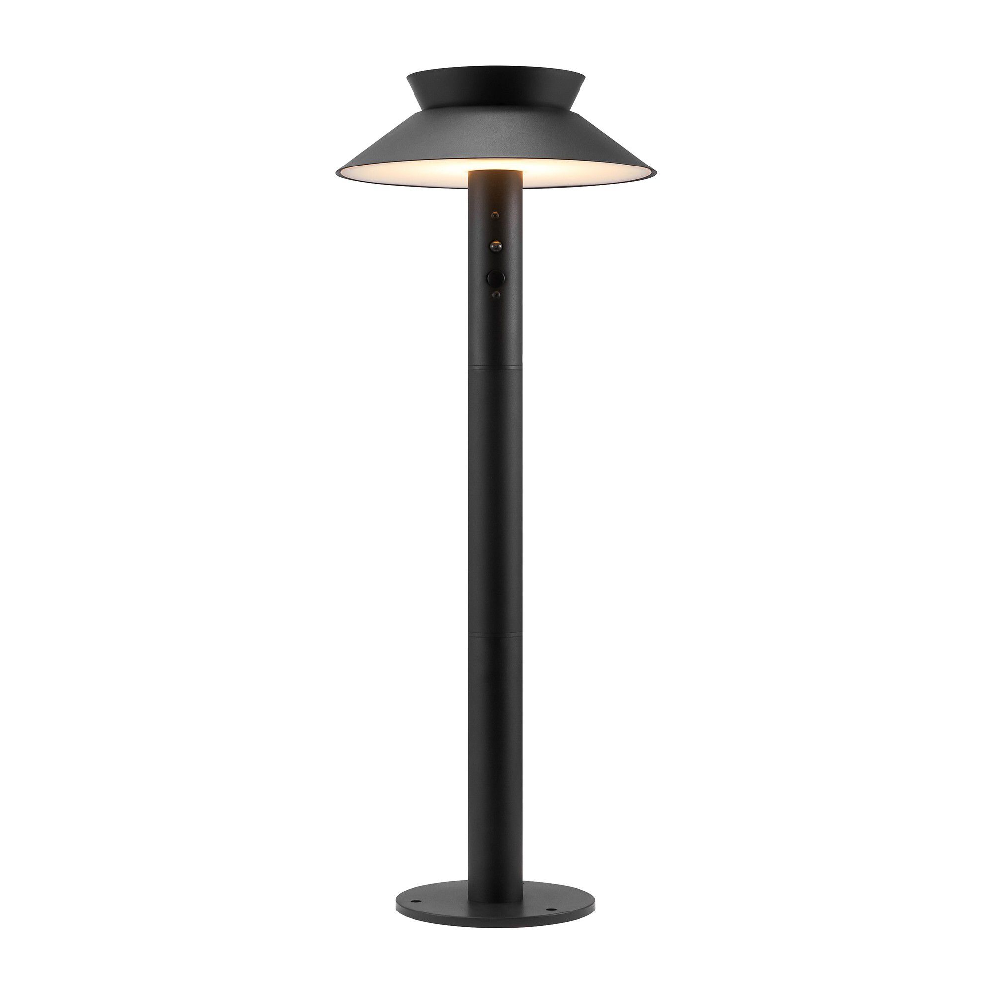 Solar-Pollerleuchte Justina Schwarz - 5W, 3000K, 400lm, IP44