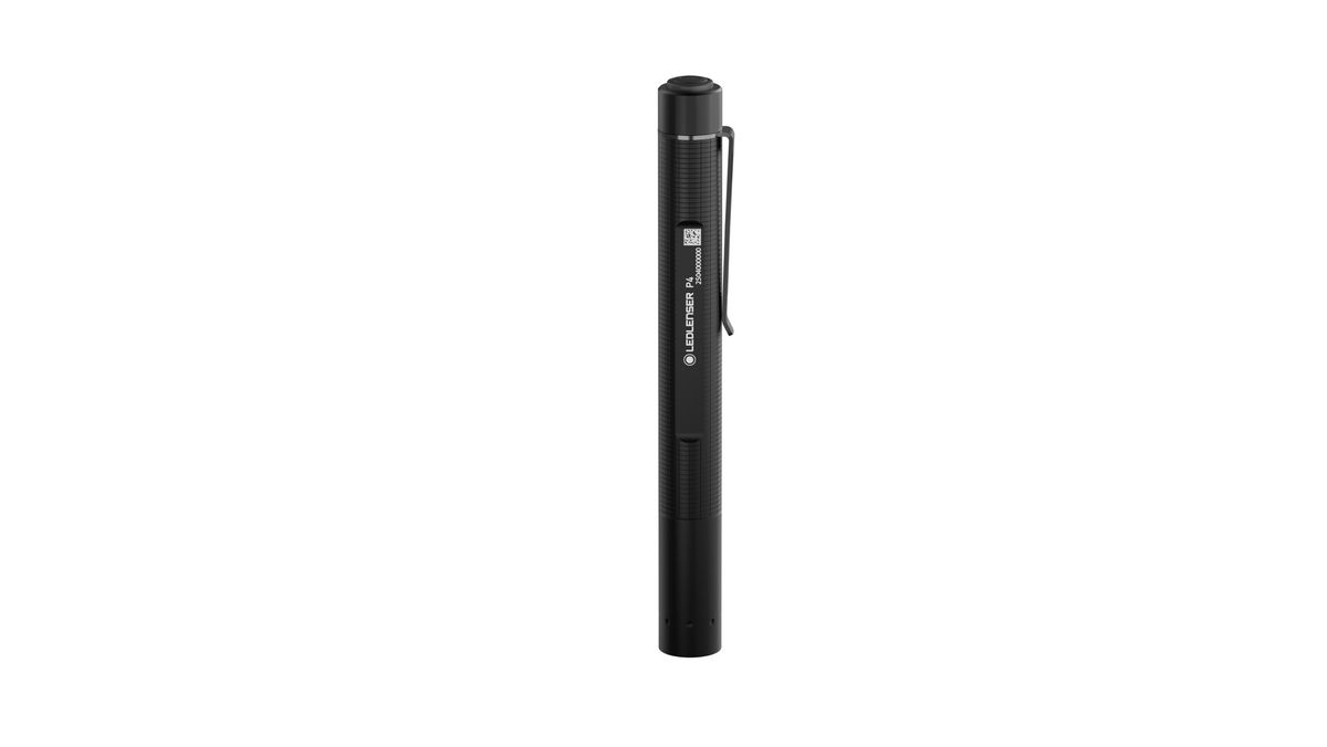 Taschenlampe P4 - Aluminium, Schwarz, IP54