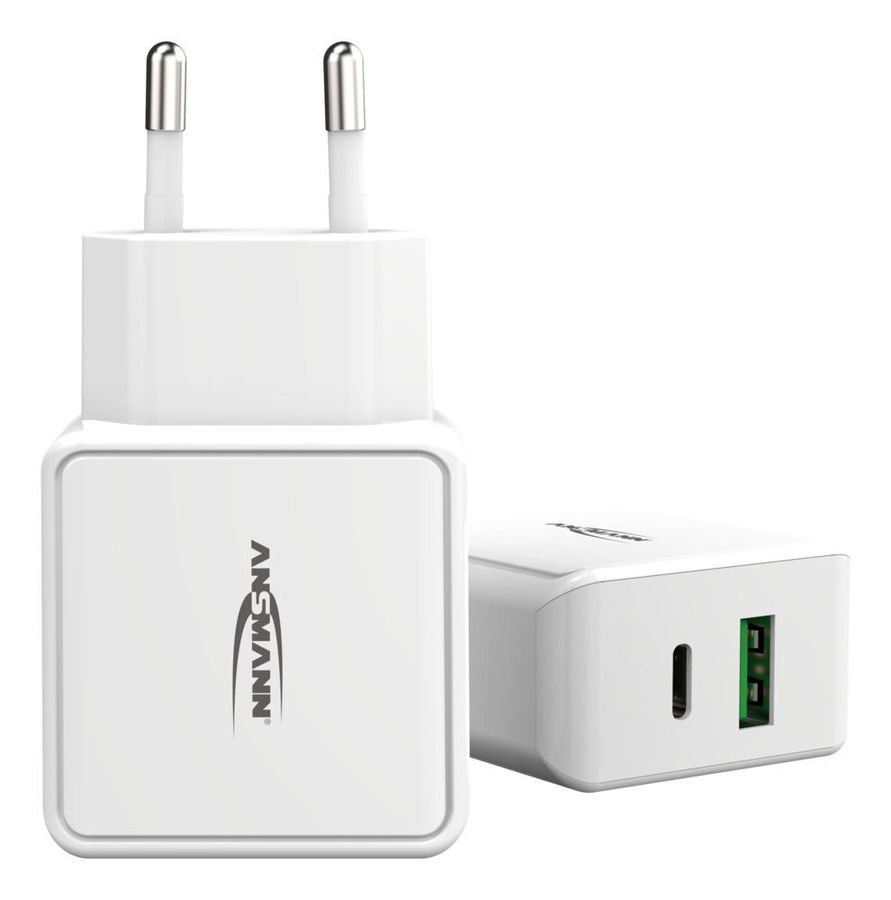 Home Charger HC218PD weiss - USB-Ladegerät Home Charger HC218PD weiß / 3 A / 20 W / 2 Port USB-C/A