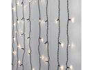 LED crispy white, Vorhang, 120 LEDs - Schwarz, 3000K, 130cm x 200cm