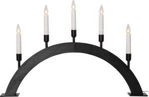 Kerzenleuchter Vind - IP20, Schwarz, Kaltweiss