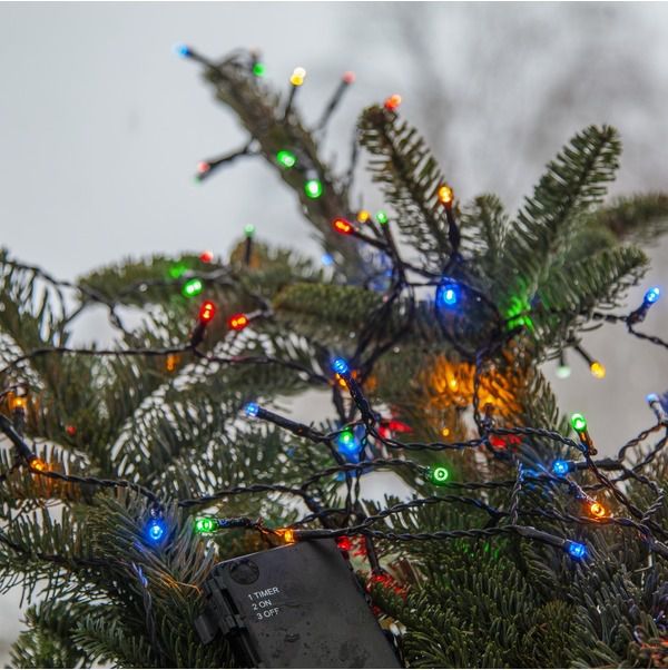 Lichterkette Akku - IP44, Multicolor, 160 LED'S, 1120 cm länge