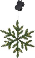 Künstliche Kranz Snowflake - grün, 24 LED's
