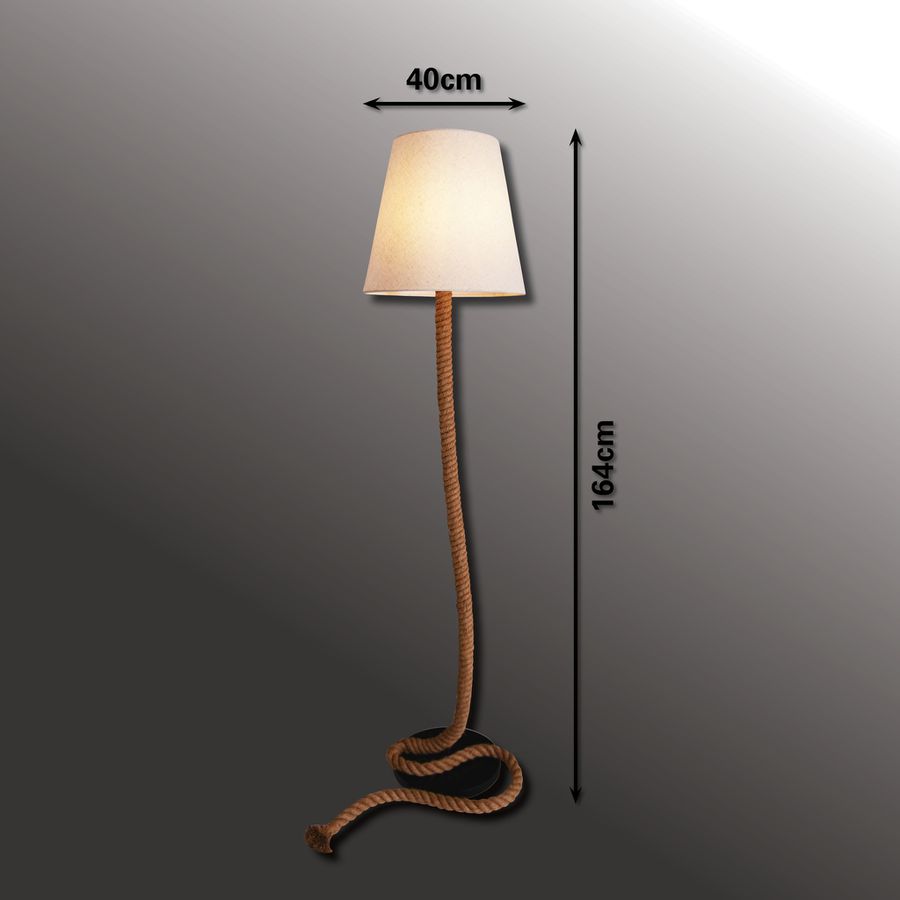 Stehleuchte Rope h:164cm - E27, 40W, IP20