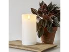 LED Pillar Kerze Flamme Rustic - Indoor, Weiss, 15.00 cm Höhe,  Timerfunktion