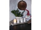 LED Pillar Kerze 4er Pack Advent - Indoor, Weiss, 10cm Höhe, Timerfunktion
