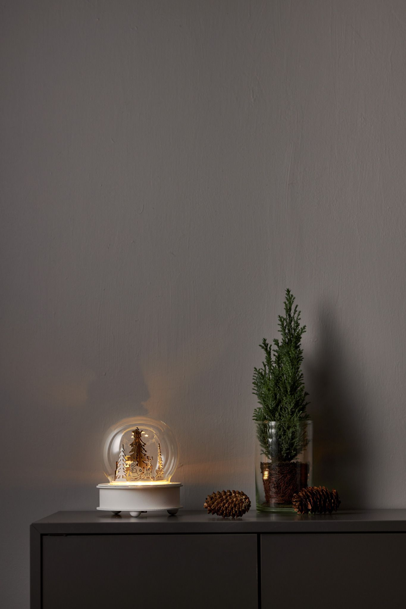 Tisch Deco Grauberg - IP20, Warmweiss, Grau