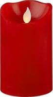 LED Pillar Kerze M-Twinkle - Indoor, Rot, 12.5cm Höhe, Timerfunktion