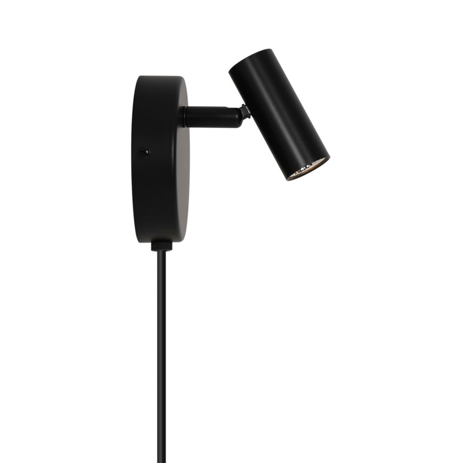 Wandleuchte Omari Round Schwarz - LED, IP20, 230V