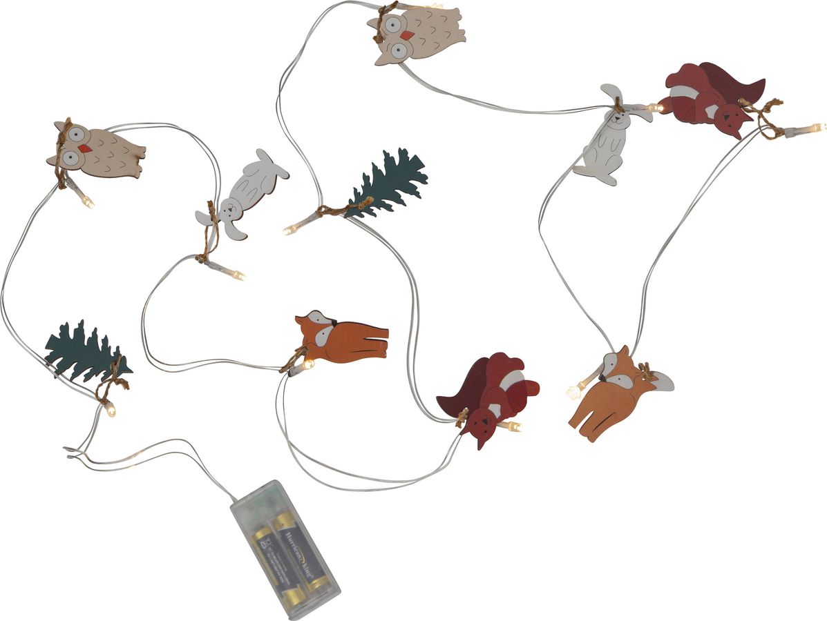 Lichterkette Forest Friends - IP20, Warmweiss, 10 LED