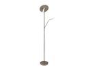 LED-CCT Stehleuchte  SAMIRO  inkl. Lesearm H: 180cm satiniert /stahl-blank - IP20, LED-Modul, Stahl-Blank