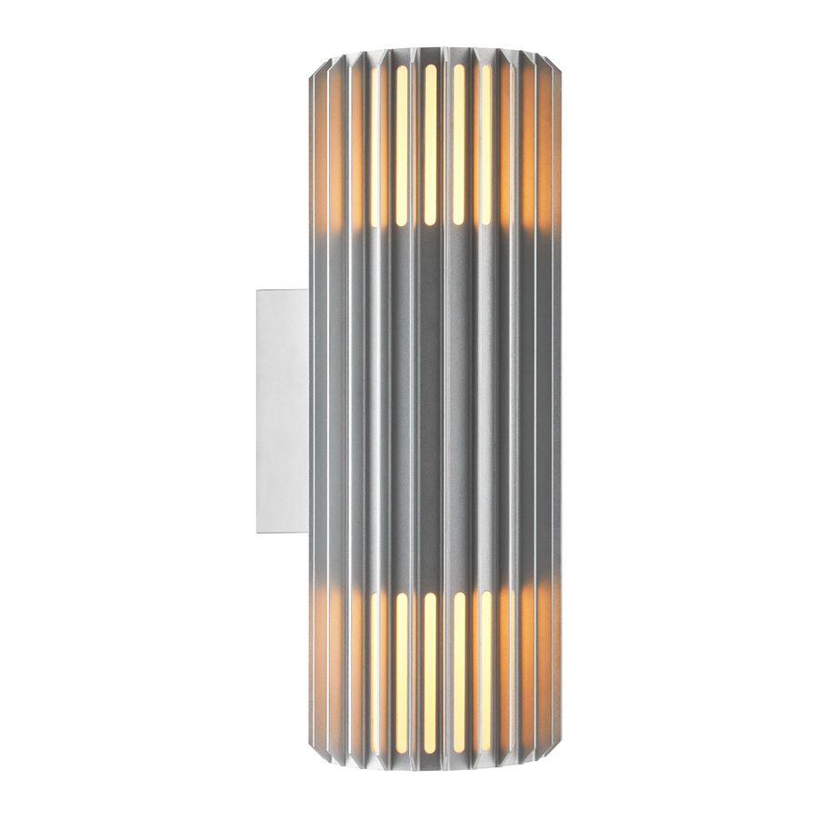 Wandleuchte ALUDRA Double - 2xE27 (exklusiv), max.15W, IP54, aluminium