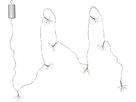 Lichterkette Dew Drop Flower - IP44, Kaltweiss, Silber