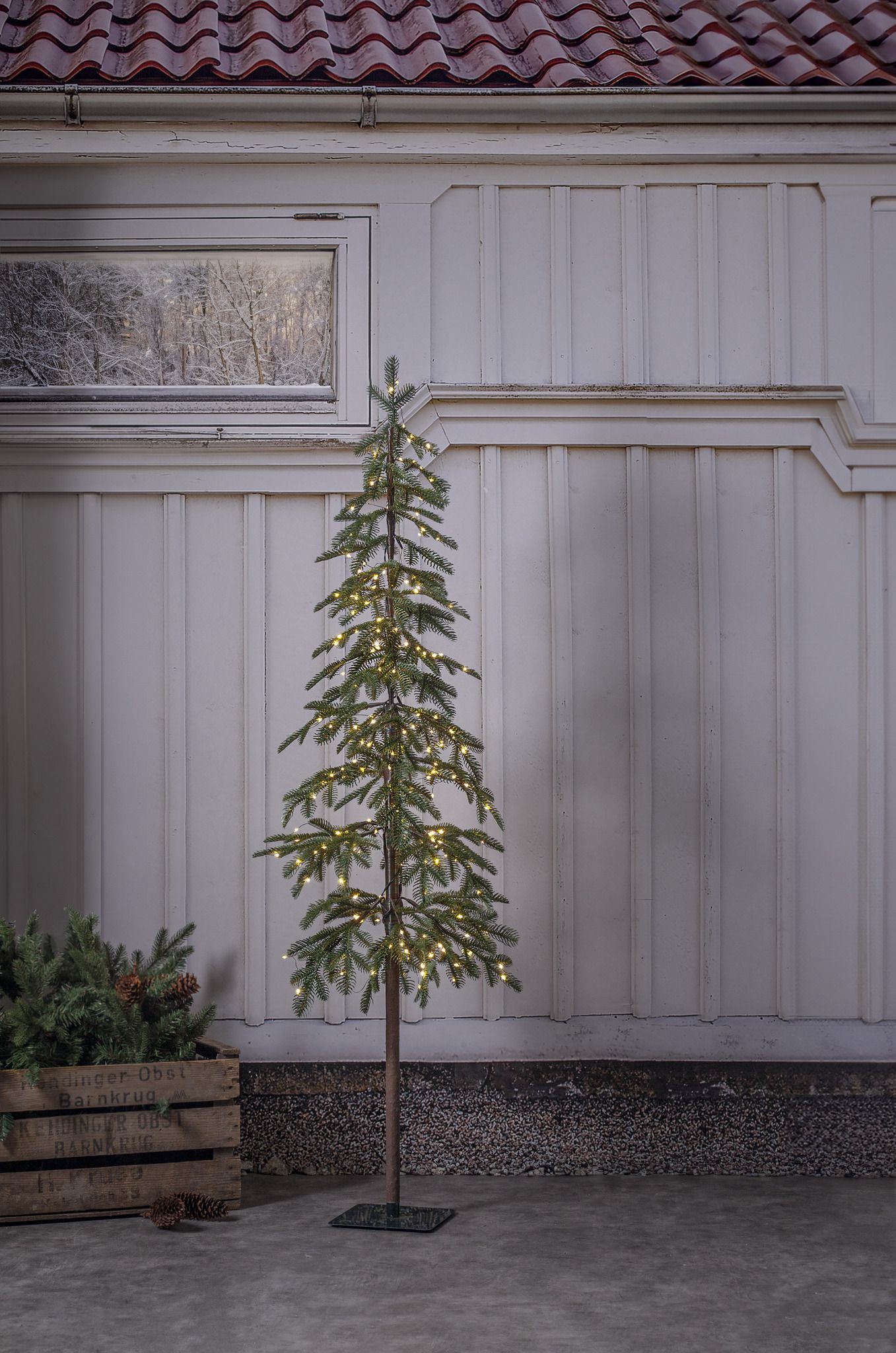 Künstlicher Weihnachtsbaum LED Grantorp - Grün, 240 LED's, 150.00cm Höhe