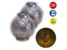2er-Set LED Deko-Solarleuchte lb: 18cm silber - 2er-Set LED Deko-Solarleuchte lb: 18cm silber