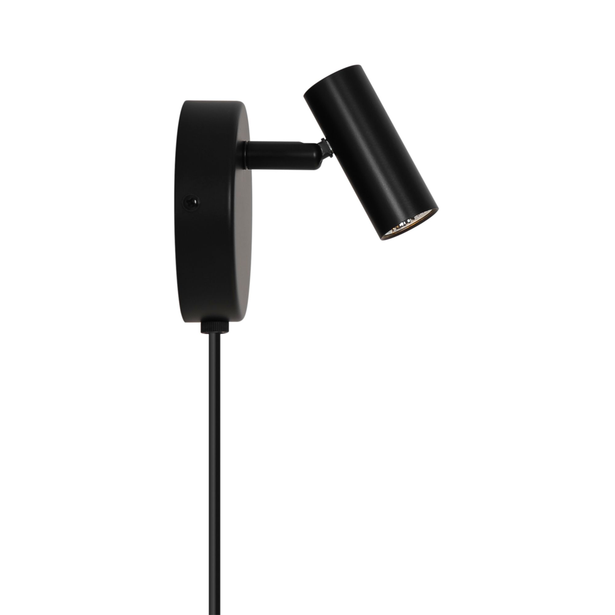 Wandleuchte Omari Round Schwarz - LED, IP20, 230V