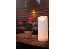 LED Pillar Kerze Flamme Grand - Outdoor, Weiss, 40 cm höhe, Timerfunktion