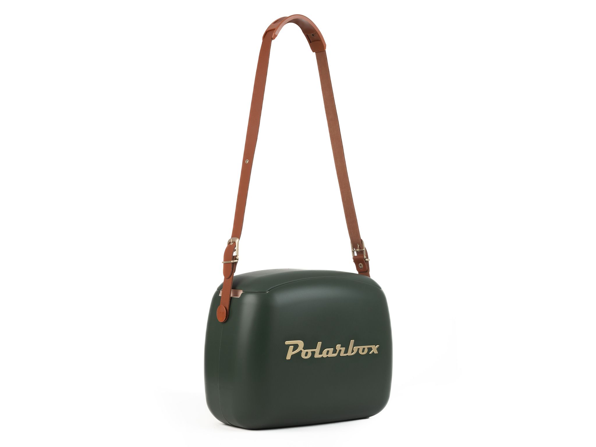 Polarbox CoolerBag waldgrün-gold 6l inkl. 2 Frischhalte-Dosen schwarz & waldgrün - Kühlbox, 6l, Vintage Design