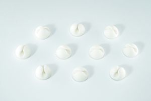 MiniBeans White - 10 Stück, Ø 15mm, H=10mm, weiss