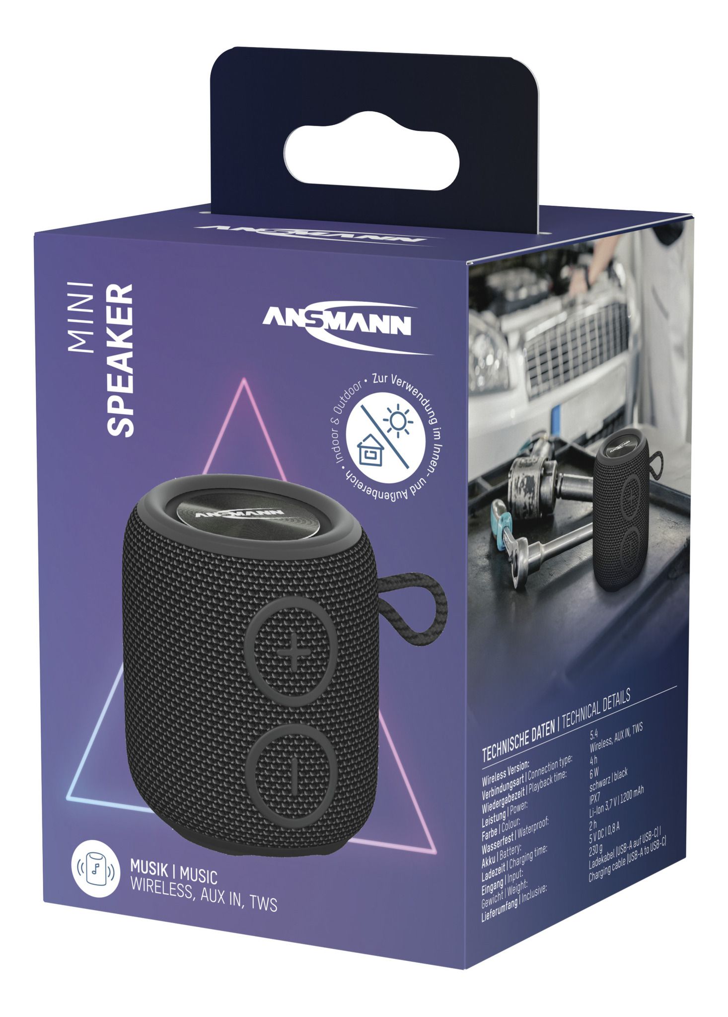 BTS-Mini Lautsprecher - Wiedergabezeit max. 4 Stunden