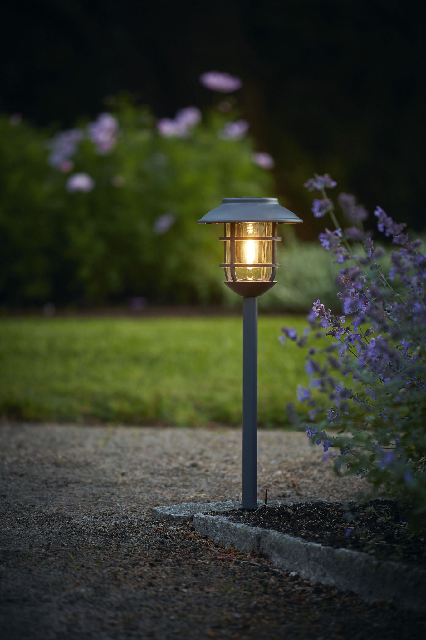 Solar Poller-Leuchte Filippa - Graphite, Lichtfarbe Warmweiss