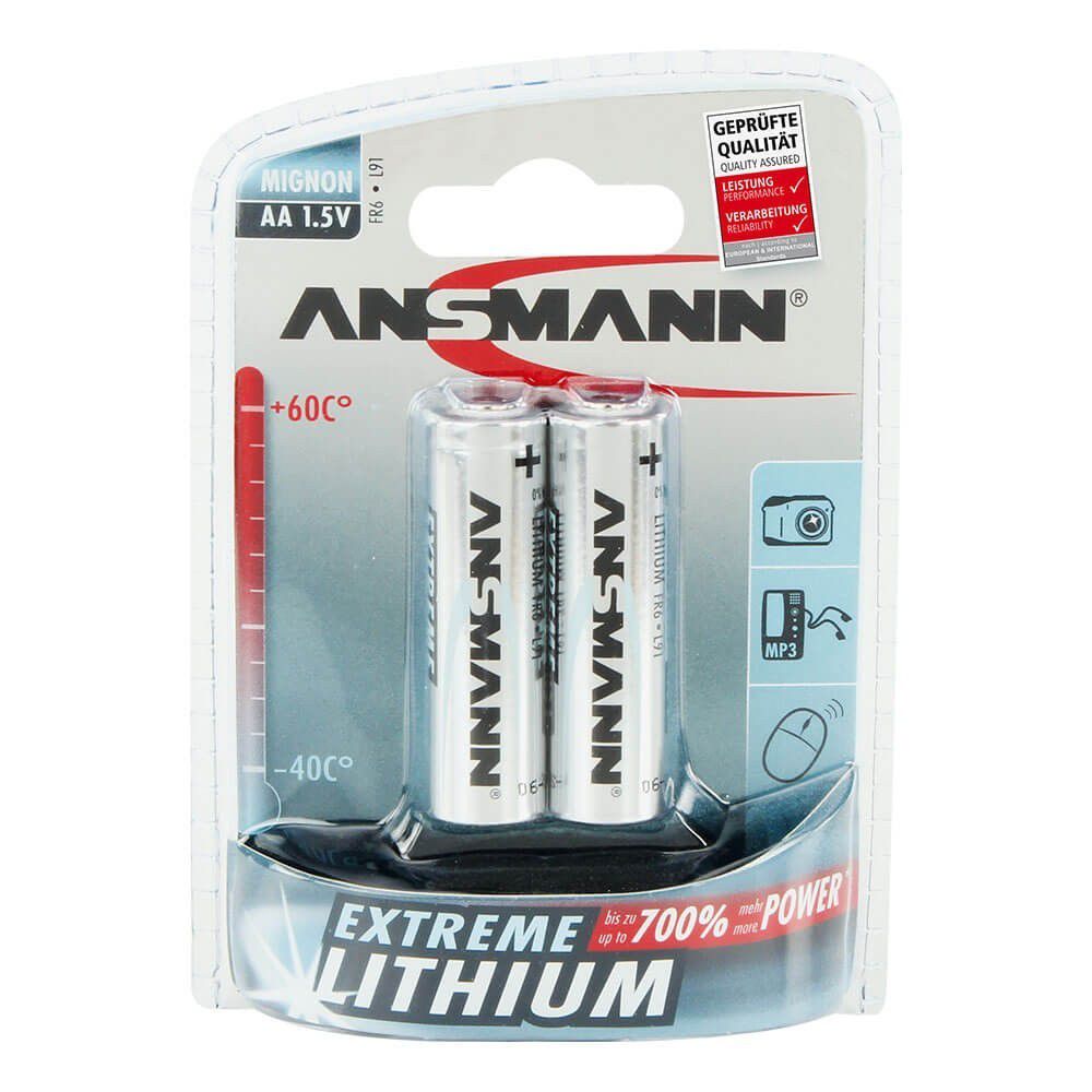 Lithium Batterie Mignon AA / FR6 - 2er Blister