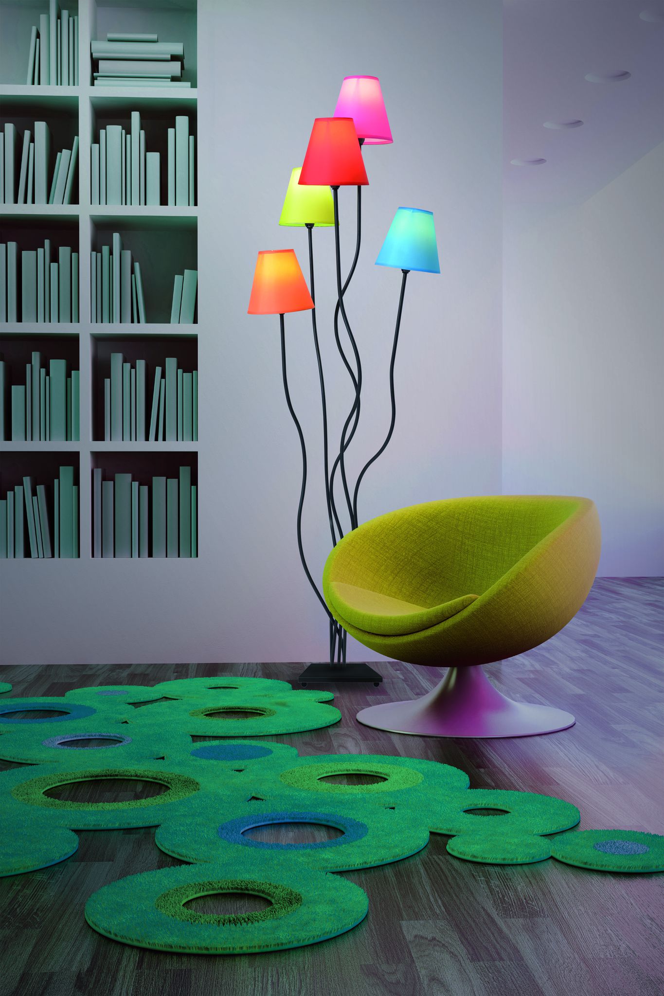 Stehleuchte 5 Flg. Colori - E14, 40W, IP20