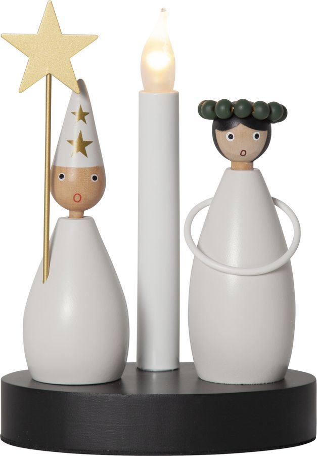 Kerzenleuchter Christmas Joy - IP20, Weiss, Warmweiss