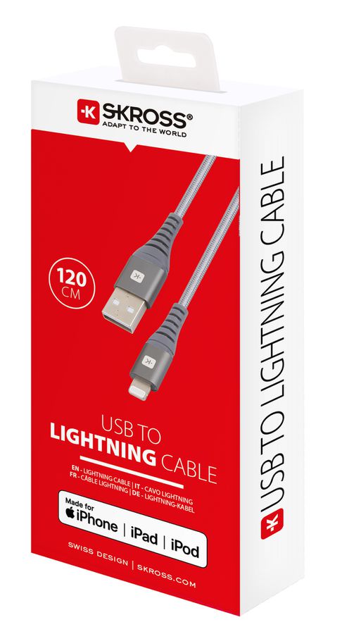 USB-A to Lightning Cable - 1.2m - USB-A to Lightning Cable, 1.2m, Apple zertifiziert, grau
