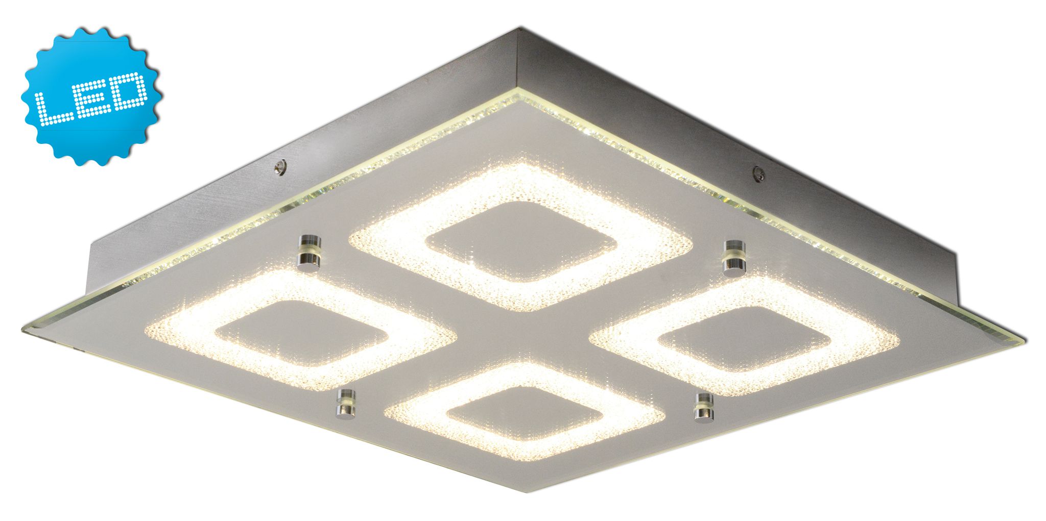 LED Deckenleuchte Mirror - LED fest verbaut, 3000K, warmweiss