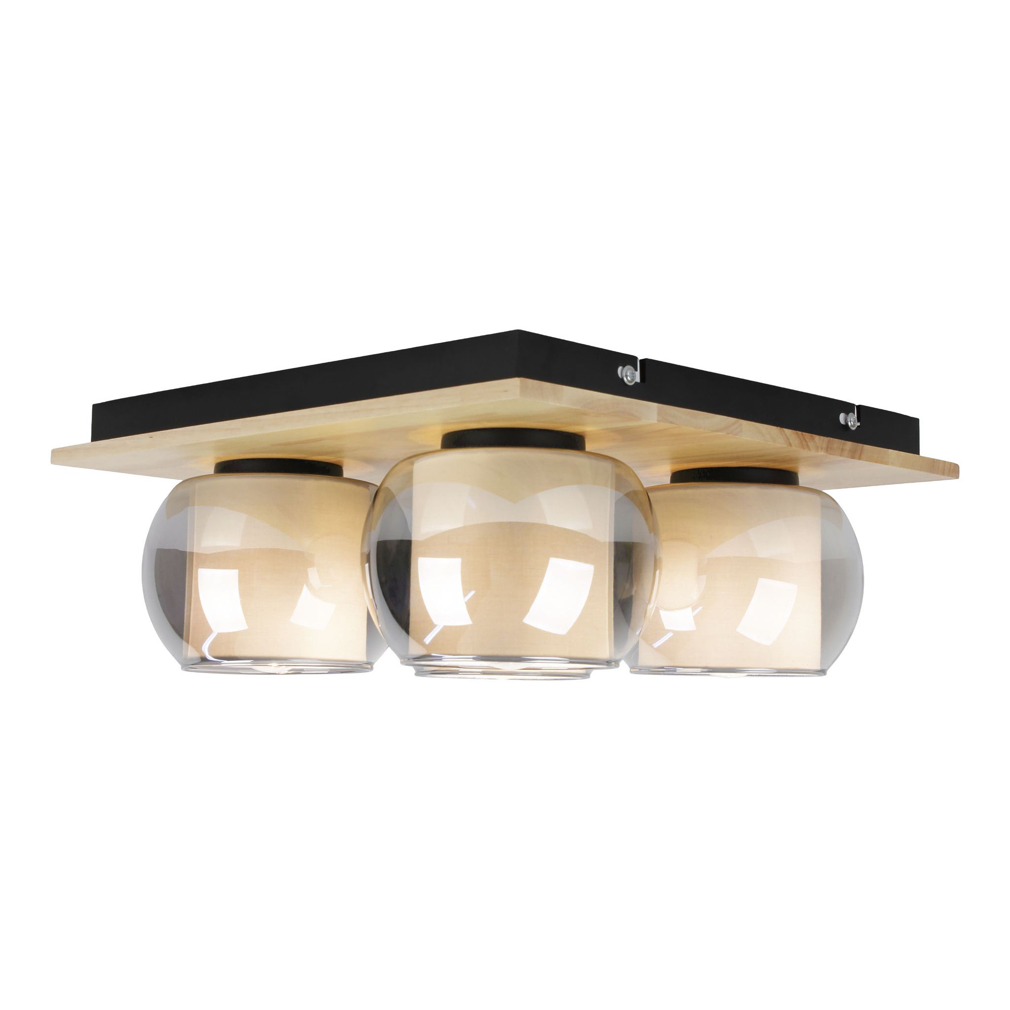 4er Wand-/Deckenspot TEXAS smokey - E27, IP20, 230V
