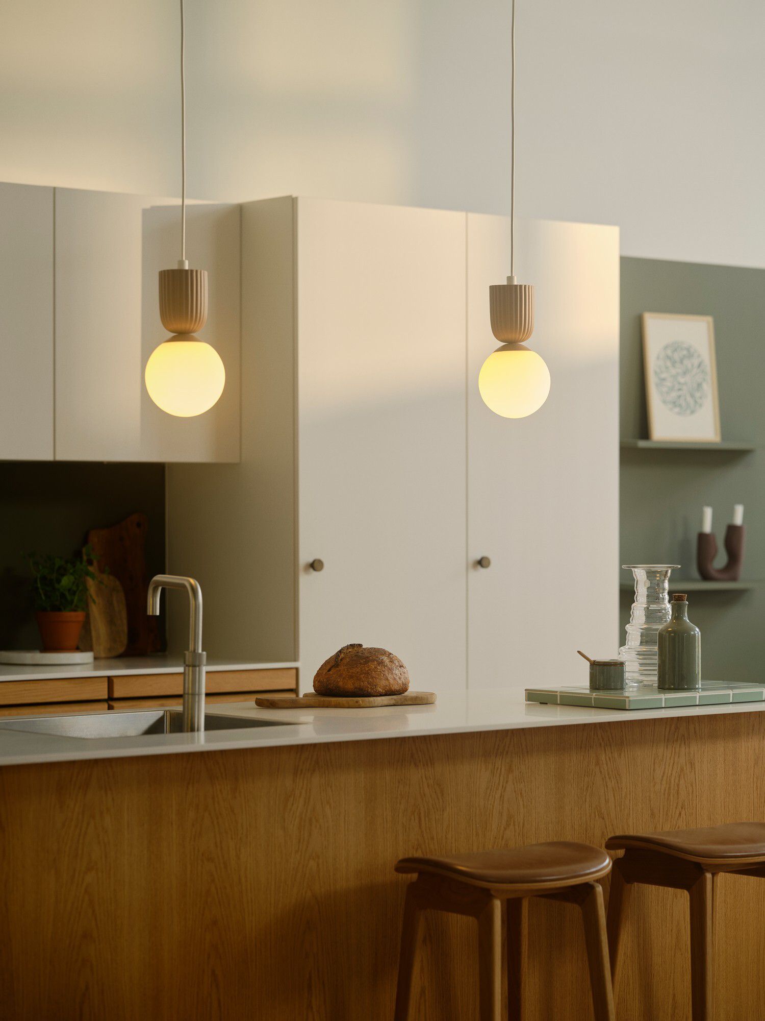 Pendelleuchte Sadie Light brown - 6W, E14, IP20