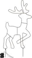 Silhouette Cupid - IP44, Warmweiss, Schwarz