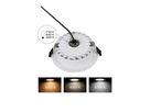 LED Downlight SYNO MULTI - 18W, 1410/1800/1710lm, 3000/4000/5700K, IP54, CRI 80, weiss, dimmbar, D=190mm, H=45mm, BL=160mm