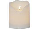 LED Pillar Kerze Flamme Grand - Outdoor, Weiss, 20cm, Timerfunktion