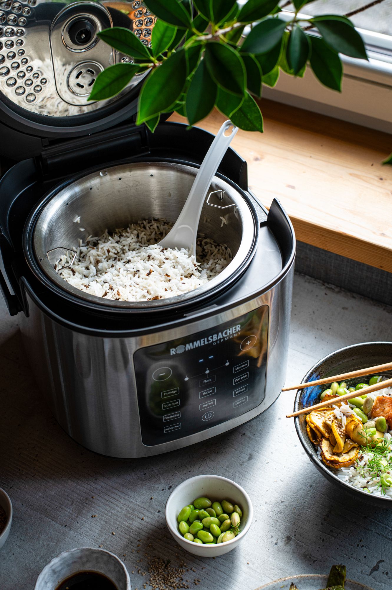 MULTI REISKOCHER MRK 950 - Multireiskocher, Edelstahl/schwarz, 860W