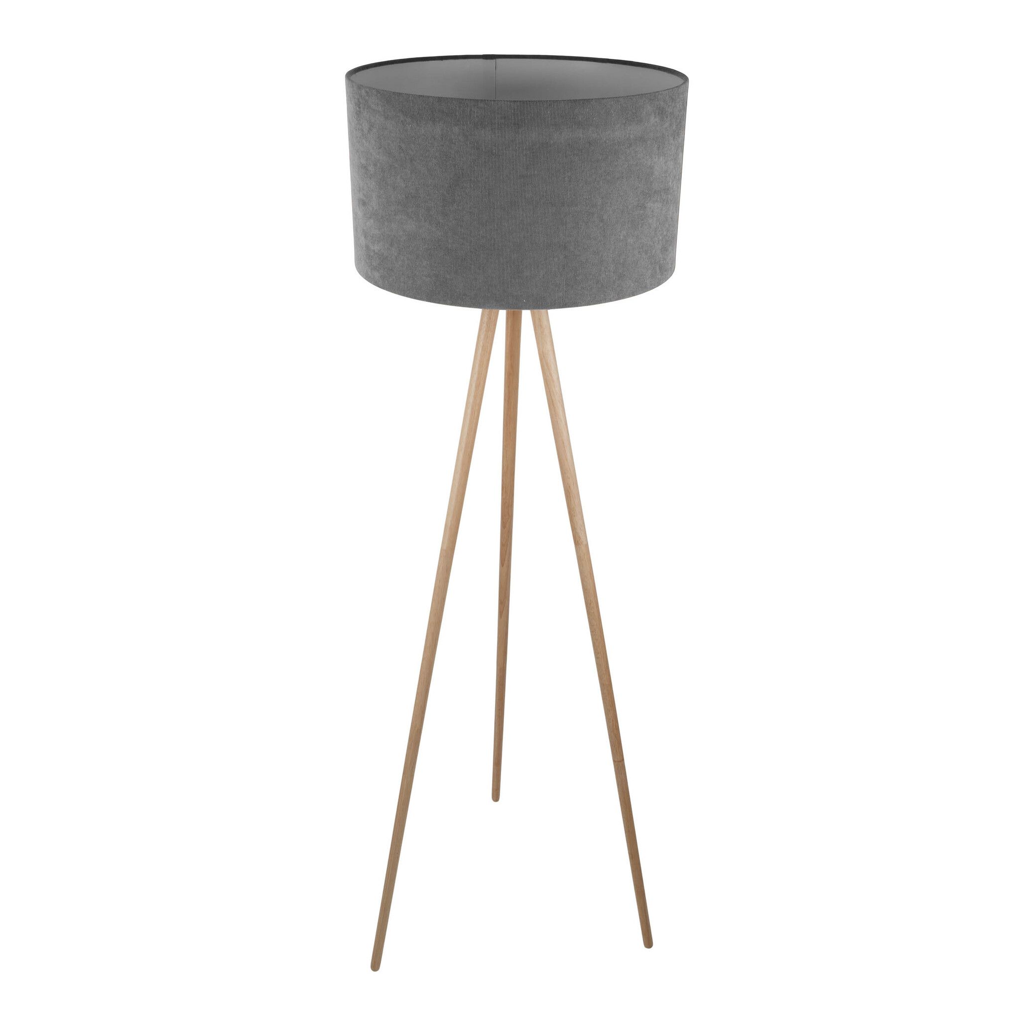 Stehleuchte  ARDITA  H: 152cm grau - IP20, E27, Grau