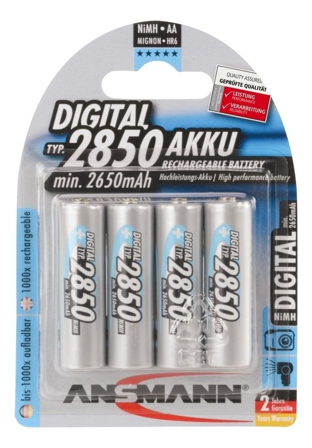 NiMH Akku Mignon AA Type 2850 - 4er Blister