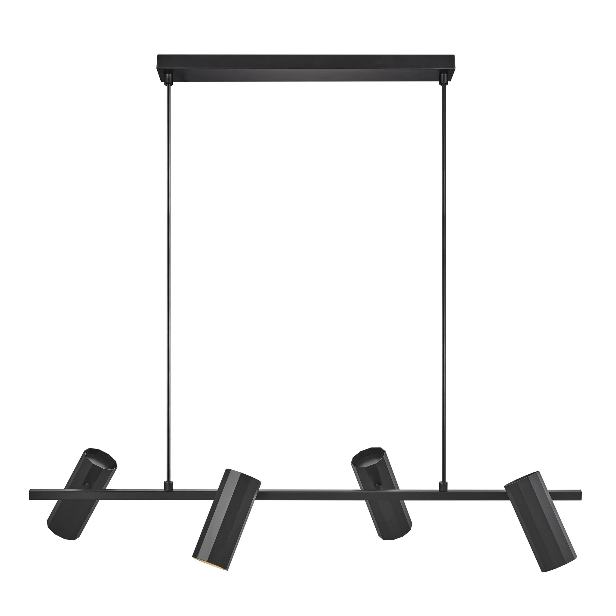 Alanis , 4-Pendelleuchte, Schwarz - GU10, IP20, max.LED 5W