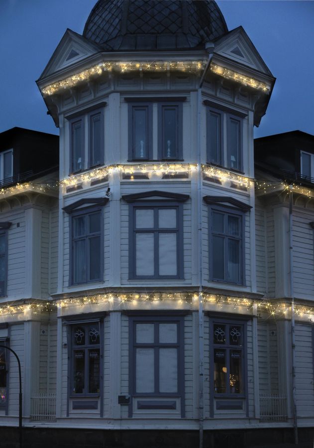 System LED Extra, Icicle, 300x40cm - Schwarz, Warmweiss