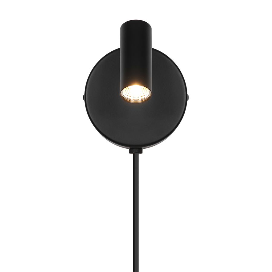 Wandleuchte Omari Round Schwarz - LED, IP20, 230V
