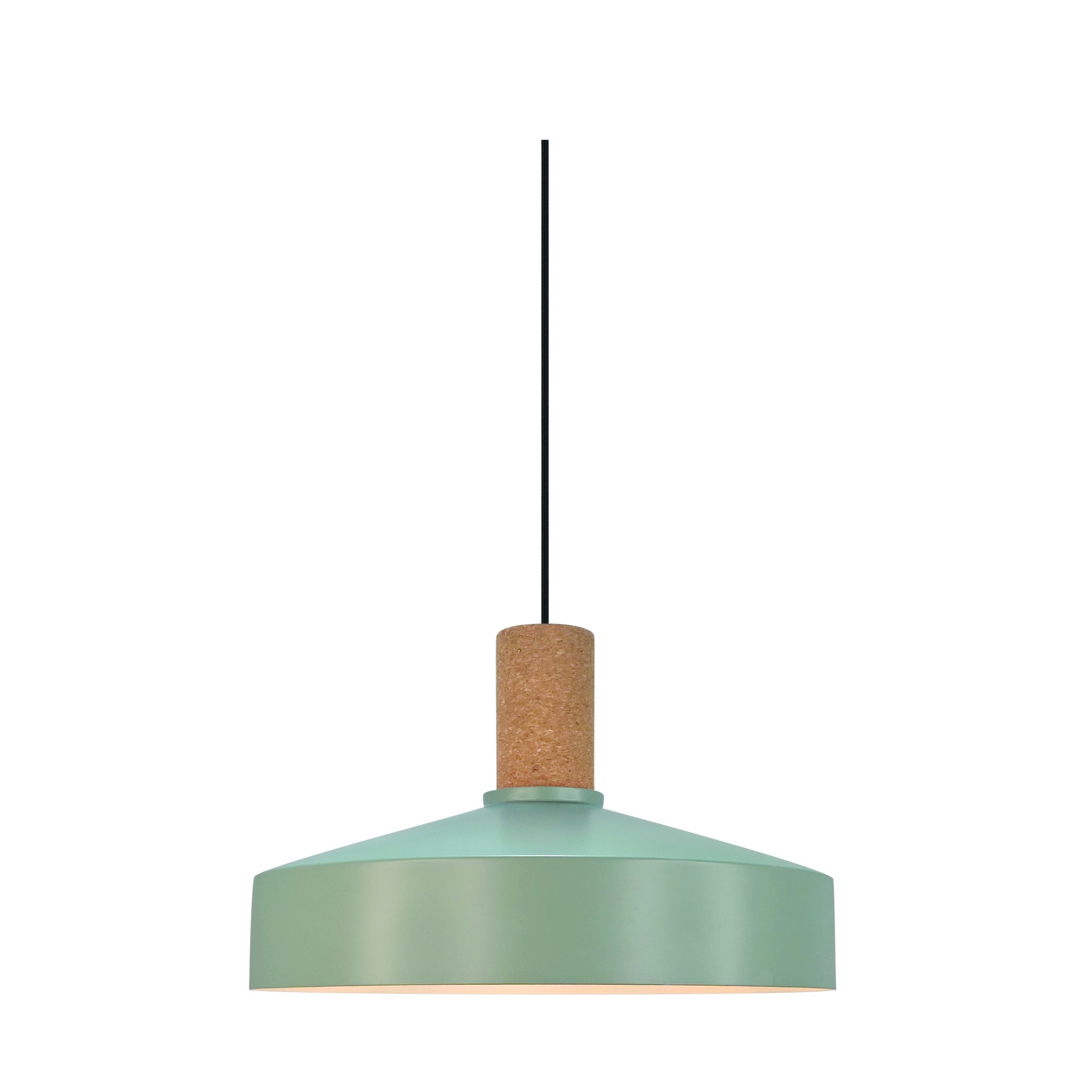 Pendelleuchte Elvas cork Dusty Grün - 60W, E27, IP20