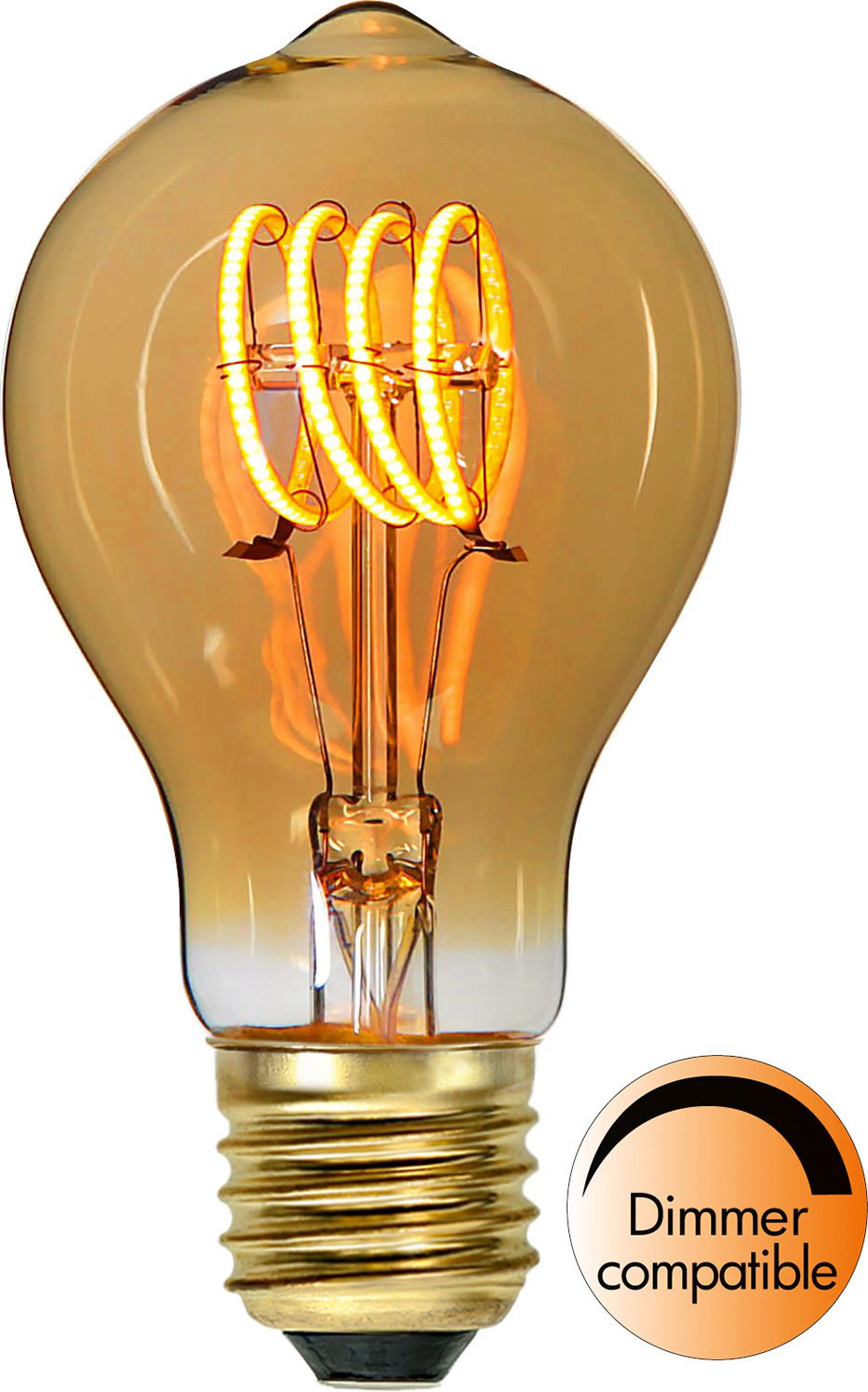 LED Leuchtmittel E27 TA60 Decoled Spiral Amber - E27, 110Lm, 2000K, 2.5W, 220-240V AC