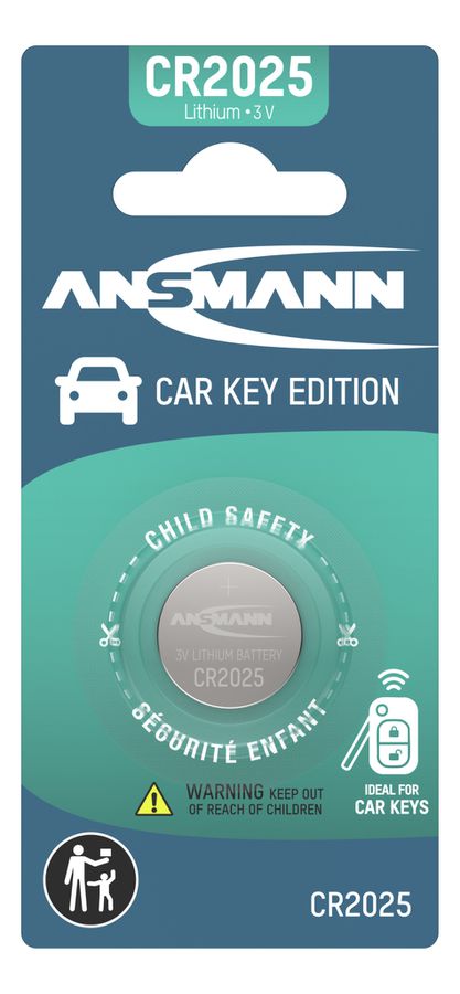 CR2025 - Car key Lithium Knopfzelle - 1er Blister