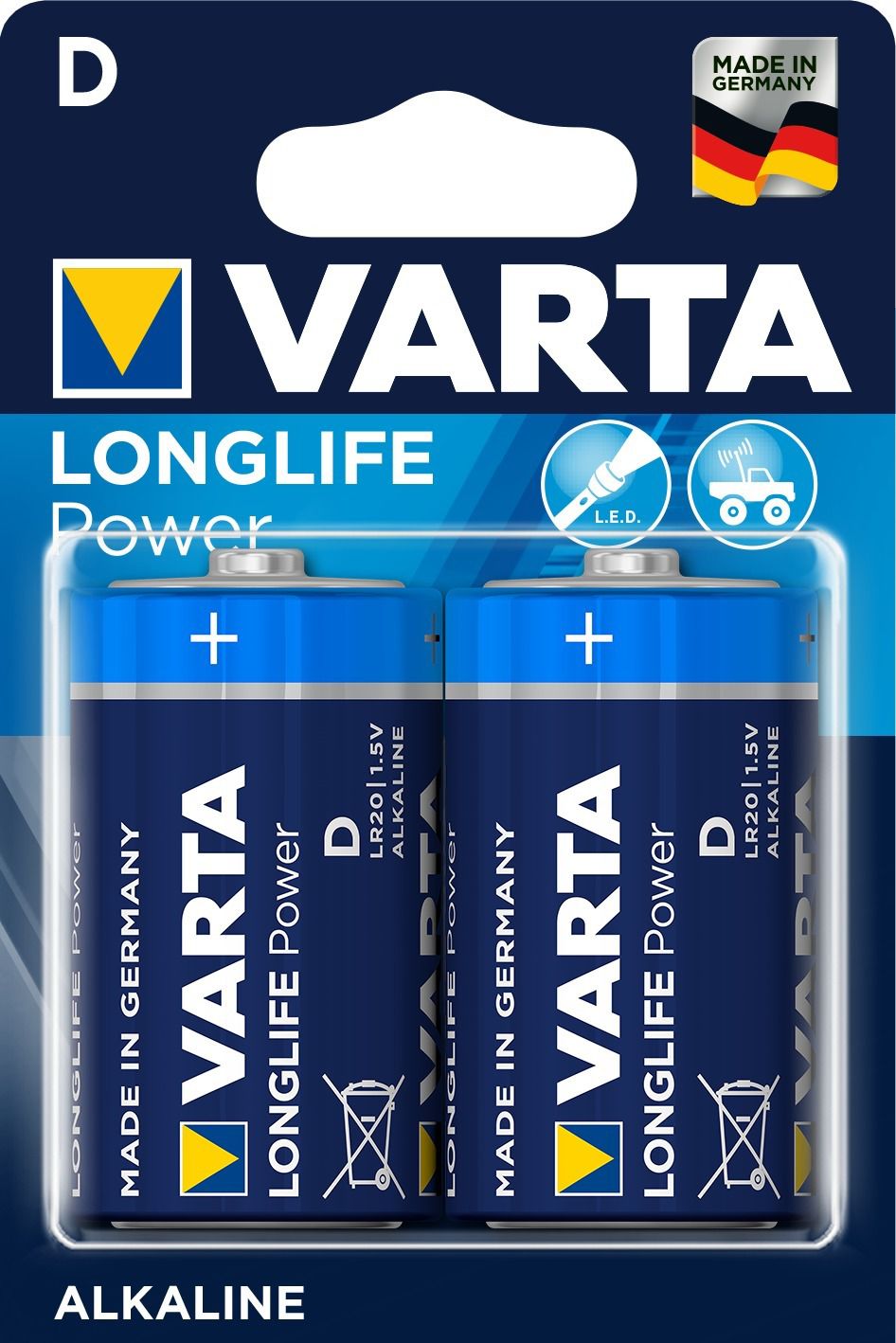 High Energy Batterie D / LR20 - 2er Blister