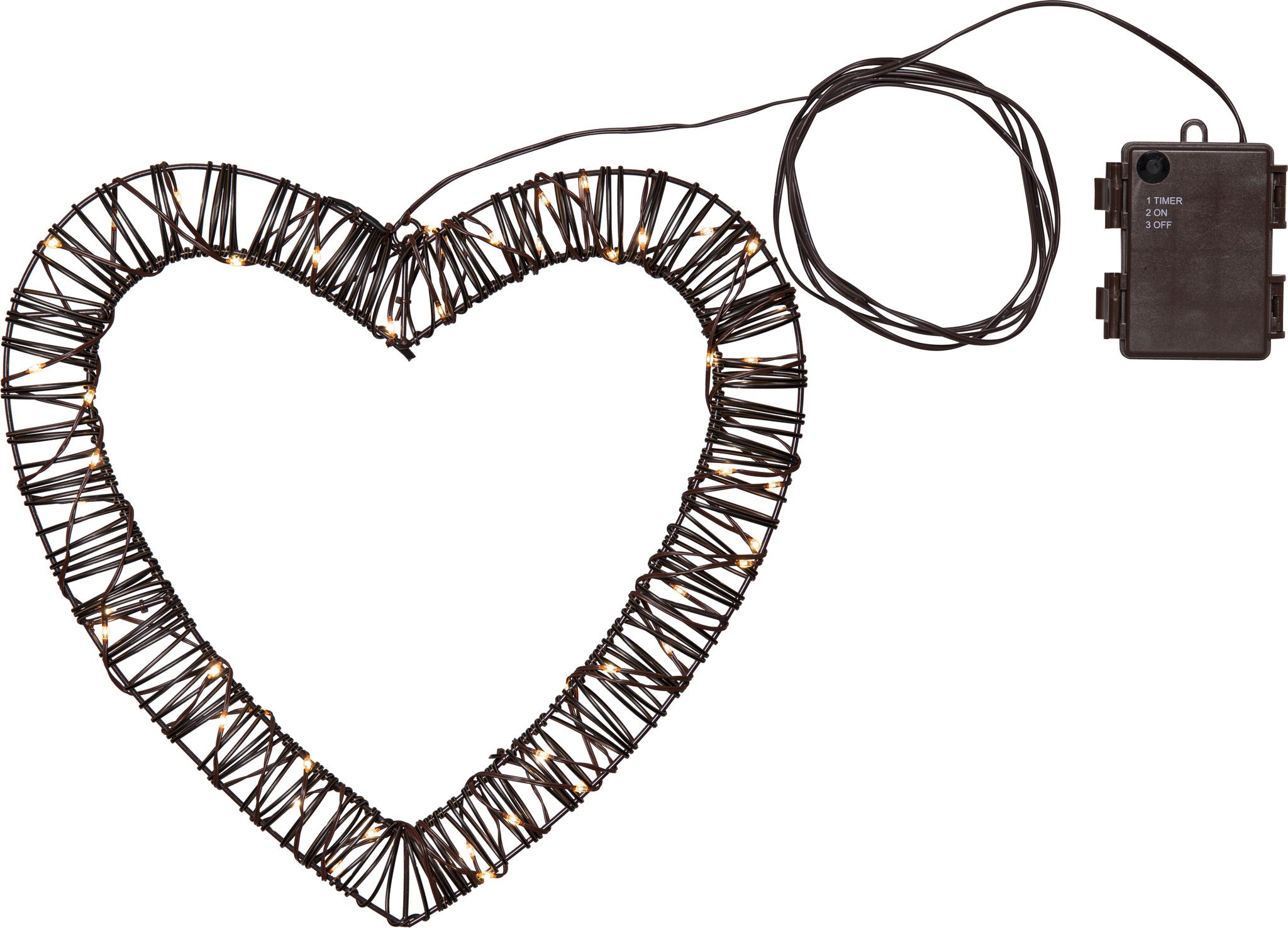 Outdoor Decoration Vicke Heart - Indoor, Outdoor, Warmweiss, Braun
