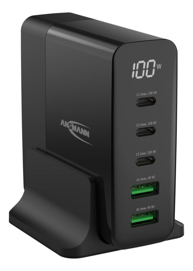 Desktop Charger mit Display DC5140PD - 140W, 5xUSB