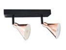 2er LED-Wand-u. Deckenspot Copper - LED fest verbaut, 3000K, warmweiss