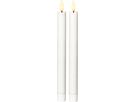 LED Dinner Kerze 2er Pack Flamme - Indoor, Weiss, 25cm Höhe, Timerfunktion